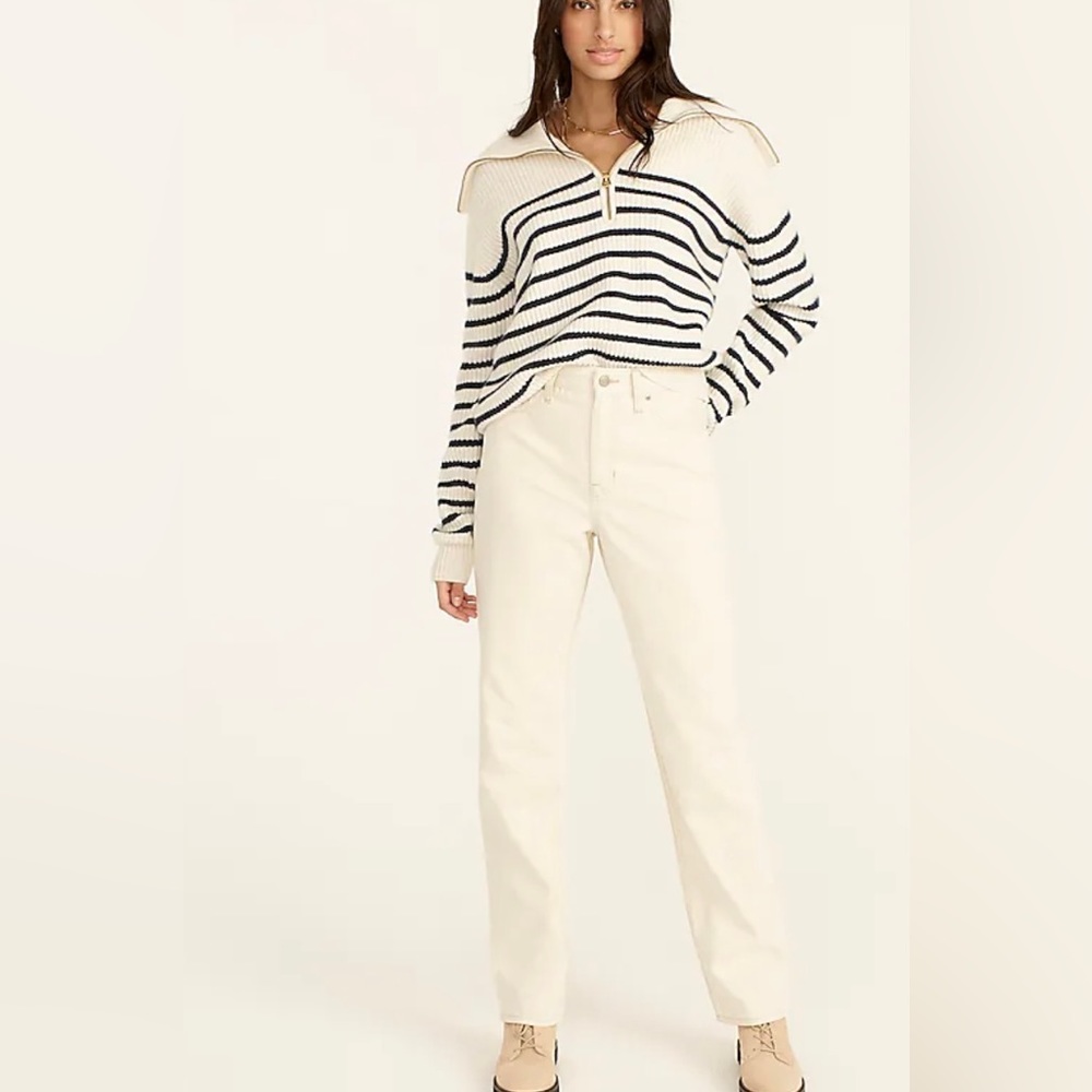 J. Crew slouchy boyfriend jeans in ecru (ivory/off-white)